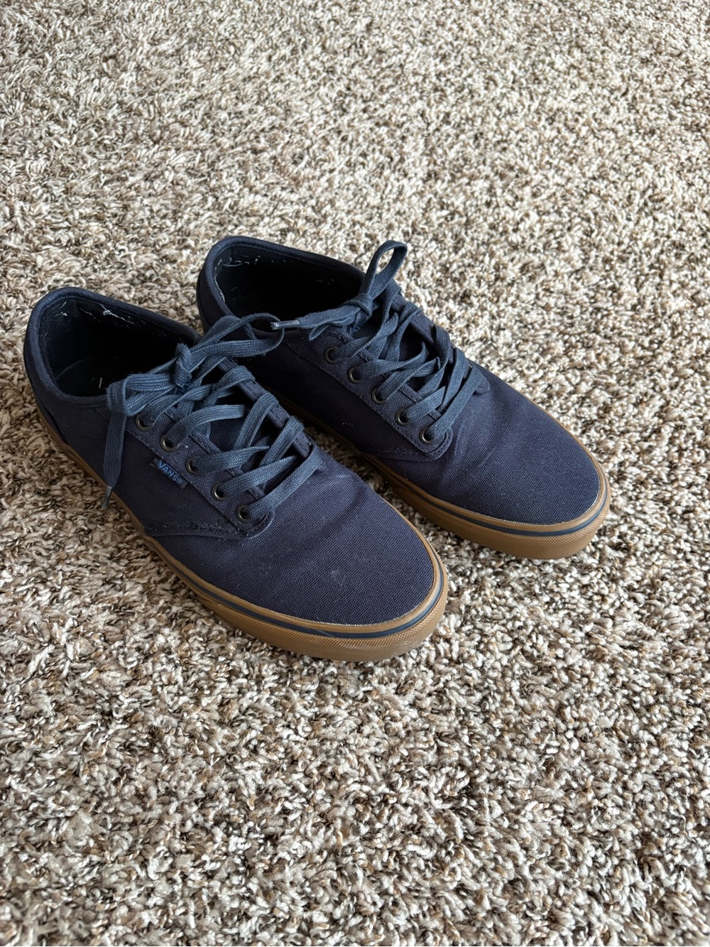 Van’s Navy Canvas Low-Top Sneakers with Gum Sole
